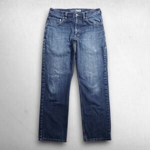 Carhartt Relaxed Fit Straight Leg 5-Pocket Jeans Men 32x32 Blue 100% Cotton